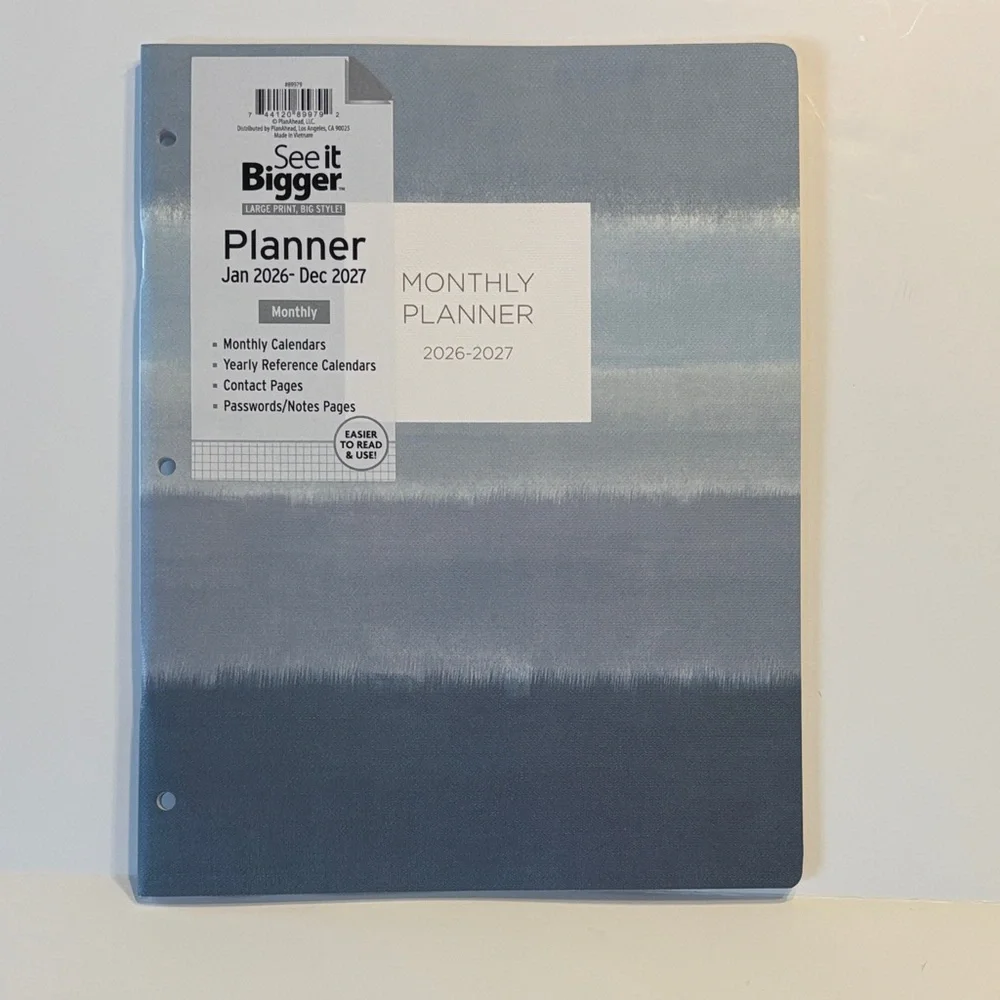PlanAhead See it Bigger 2 Year Monthly Planner January 2026 - December 2027